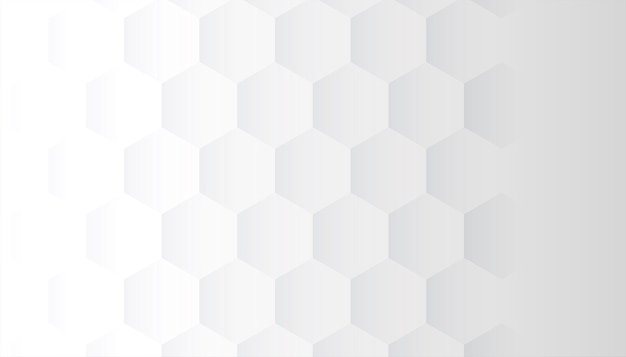 Vecteur gratuit fond blanc avec motif hexagonal 3d
