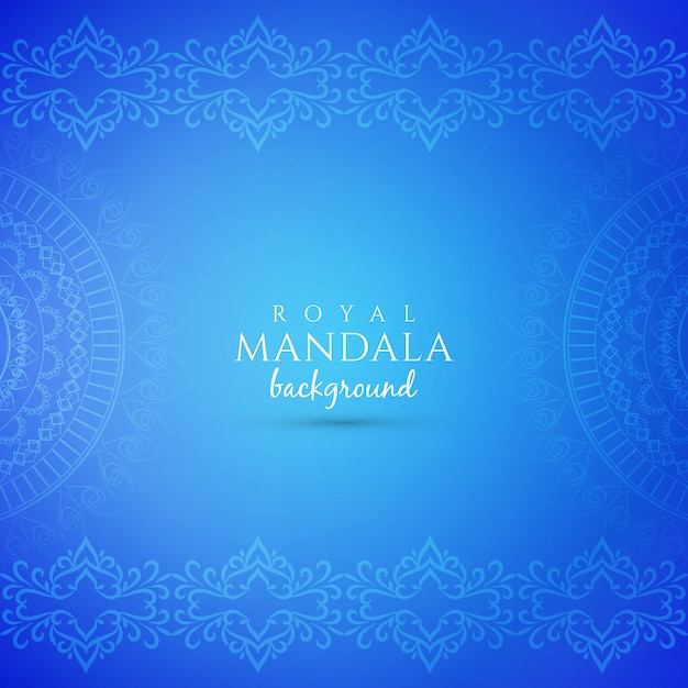 Fond Bleu Abstrait Luxe Décoratif Mandala
