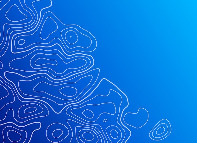 Vecteur gratuit fond bleu avec contour topographique