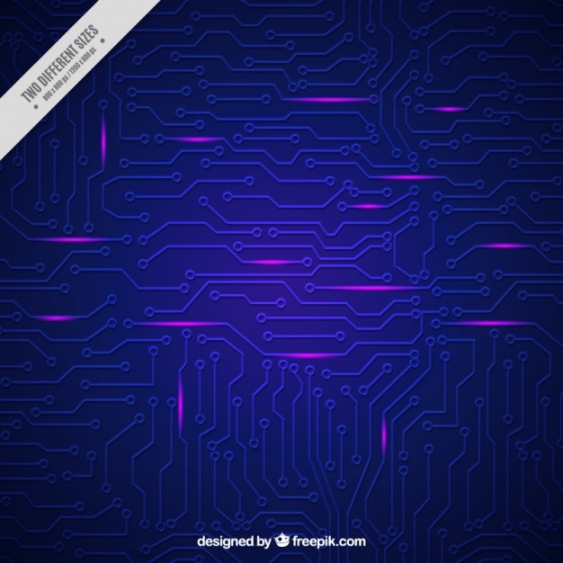 fond bleu foncé avec des circuits