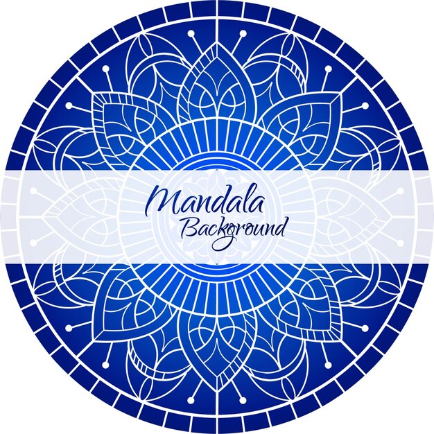 Fond bleu moderne de mandala