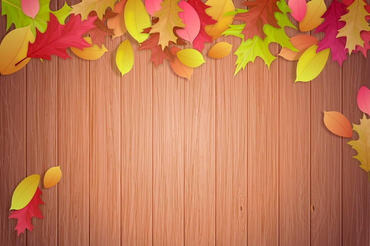 Vecteur gratuit fond de bois d'automne réaliste