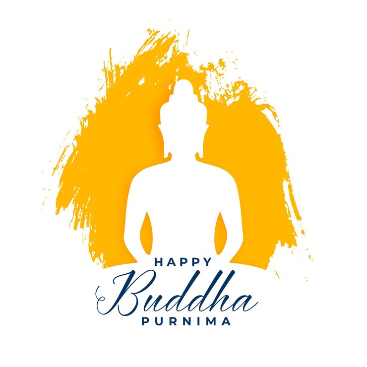 Vecteur gratuit fond bouddha purnima de style grungy pour la religion bouddhiste