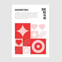 Vecteur gratuit fond de brochure géométrique coloré