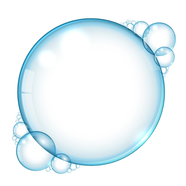 Vecteur gratuit fond de bulles d'eau avec espace de texte