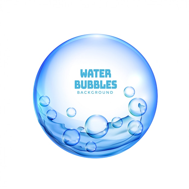 Vecteur gratuit fond de bulles d'eau transparent bleu isolé