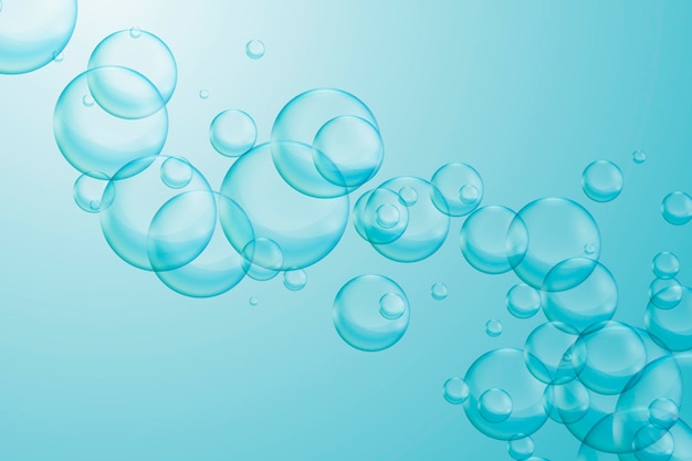 Fond de bulles de savon design réaliste