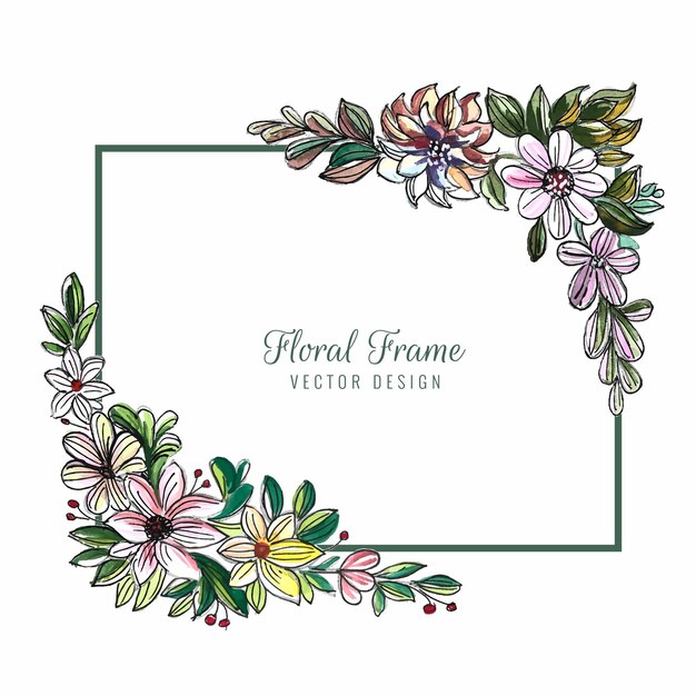 Fond de cadre de belles fleurs colorées décoratives