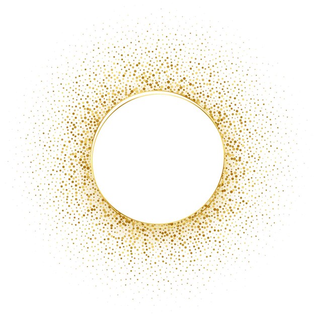 Fond de cadre de demi-teinte doré cercle