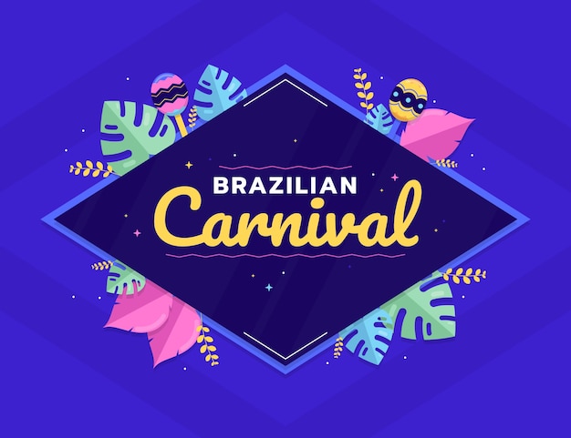 Fond de carnaval brésilien plat