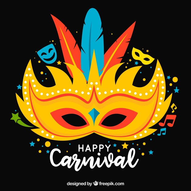 Fond de carnaval dessiné à la main