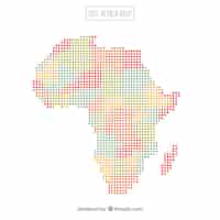 Vecteur gratuit fond de carte de l'afrique avec des points