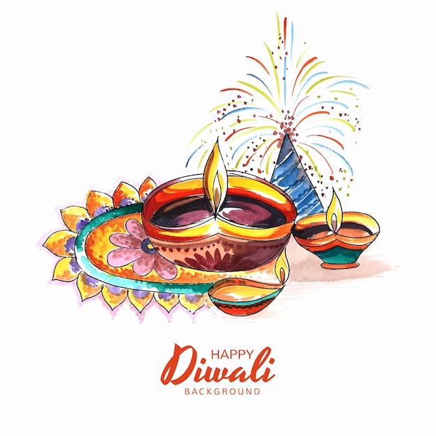 Fond De Carte De Célébration Joyeux Festival Diwali