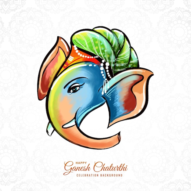 Vecteur gratuit fond de carte créative artistique heureux ganesh chaturthi