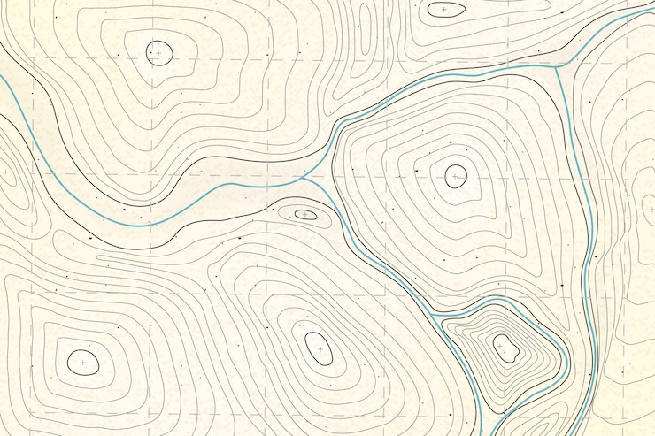 Vecteur gratuit fond de carte topographique détaillée
