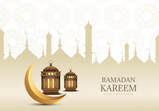 Fond de carte de voeux Ramadan Kareem