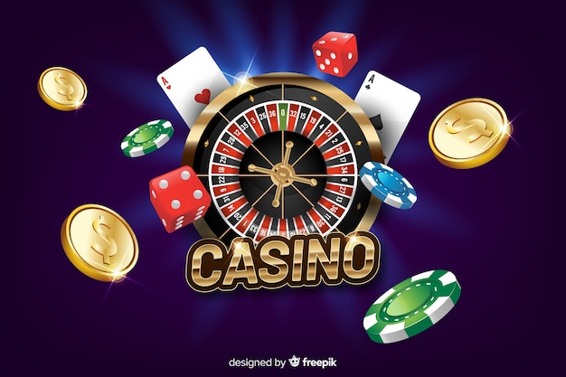 Vecteur gratuit fond de casino réaliste