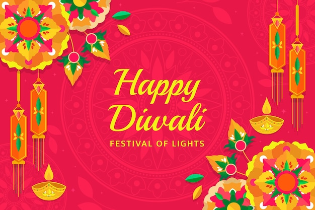 Vecteur gratuit fond de célébration du festival diwali