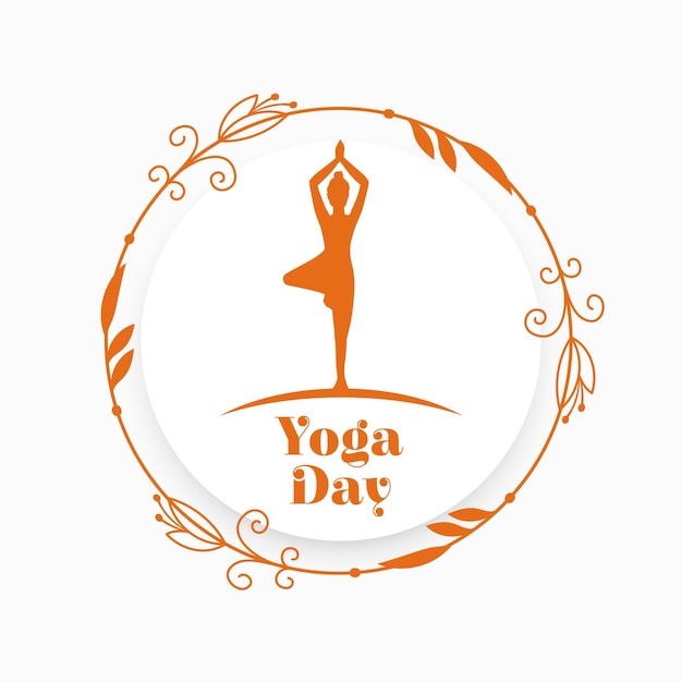 Vecteur gratuit fond de célébration de la journée internationale du yoga pour la paix et le calme