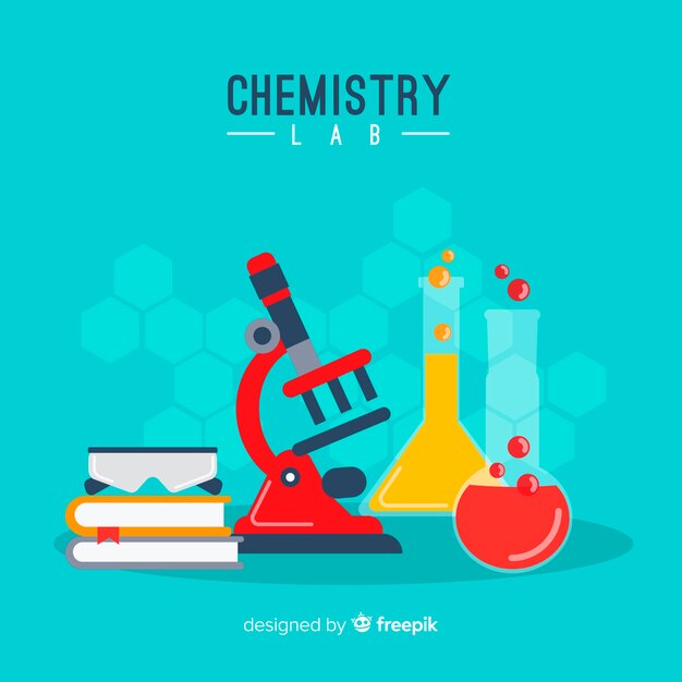 Fond de chimie plat