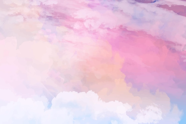 Fond de ciel pastel aquarelle