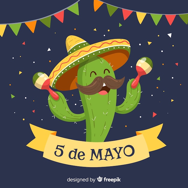 Fond De Cinco De Mayo Dessiné à La Main