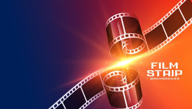fond de cinéma de bande de film 3d