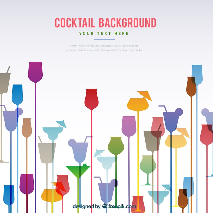 Vecteur gratuit fond de cocktails abstrait