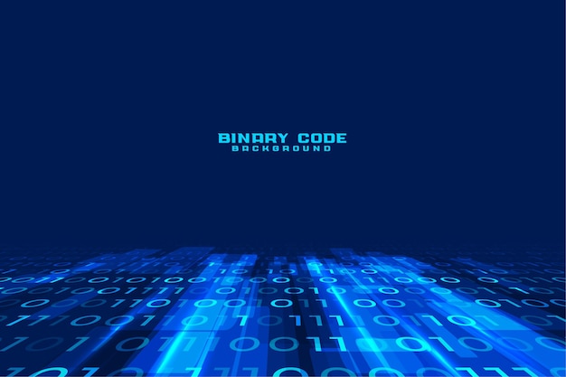 Vecteur gratuit fond de code binaire numérique de flux de données