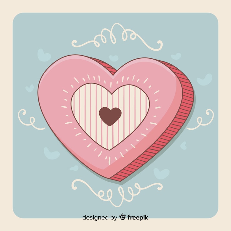Vecteur gratuit fond coeur dessiné à la main