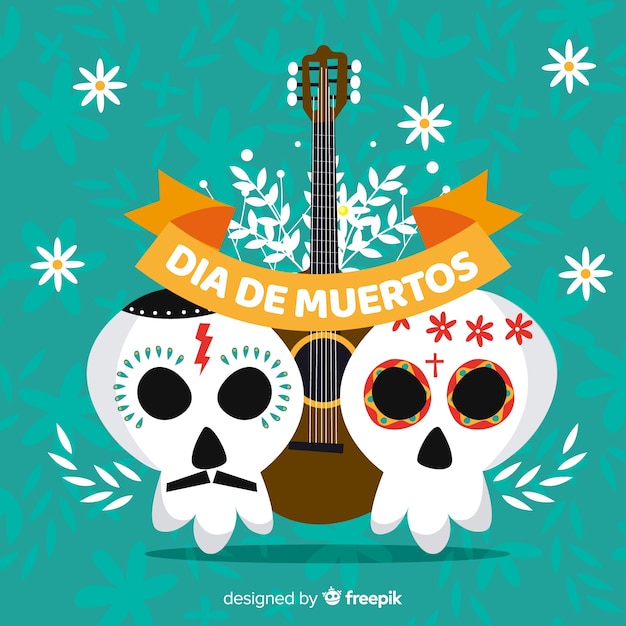 Fond Coloré De Dia De Muertos