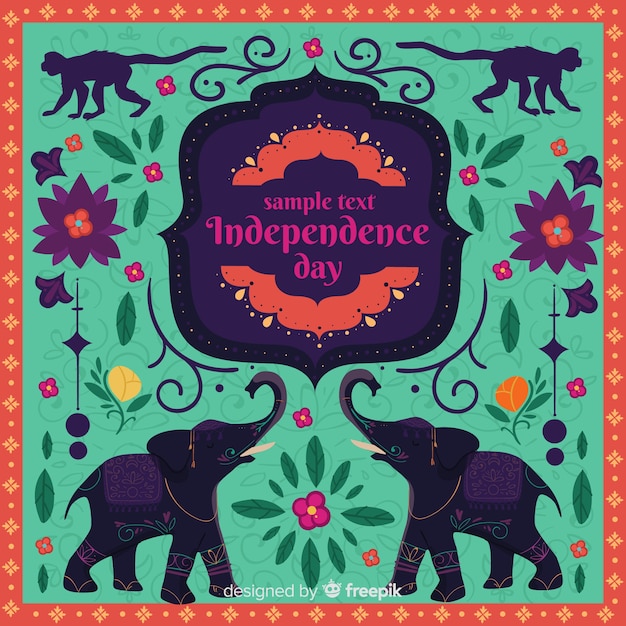 Fond Coloré Fête De L'indépendance Indienne