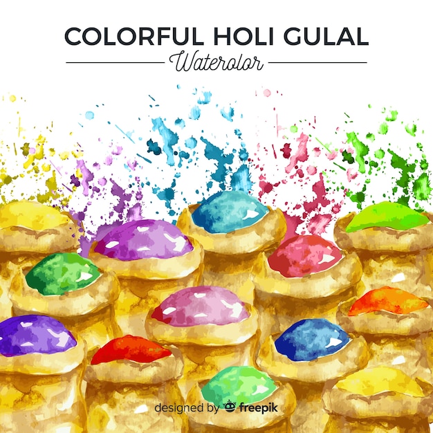 Fond Coloré Holi Gulal