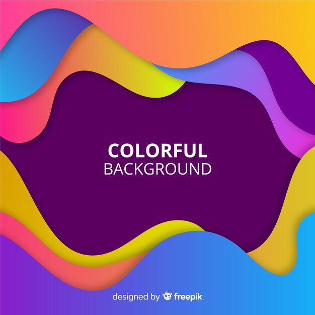 Fond coloré moderne avec des formes abstraites