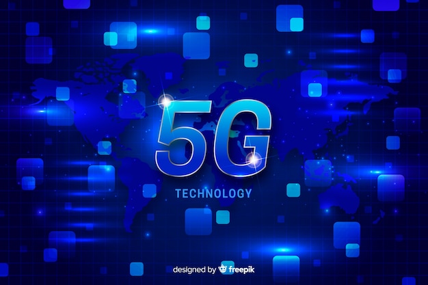 Fond De Concept 5g Avec Carte Du Monde