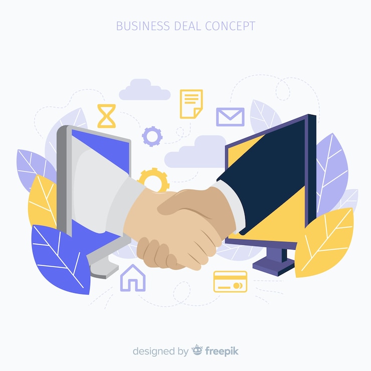 Vecteur gratuit fond de concept d&#39;affaire commerciale
