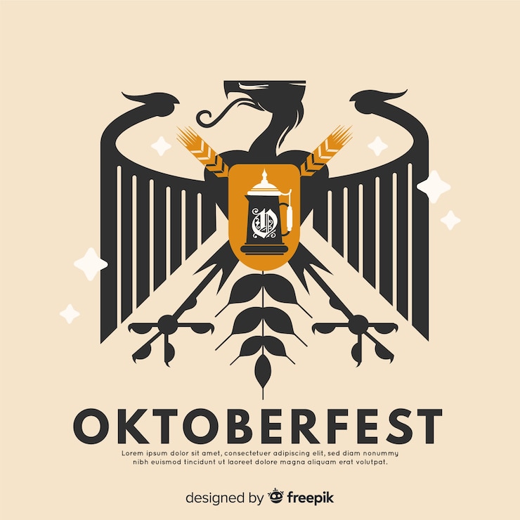 Vecteur gratuit fond de concept de bouclier oktoberfest