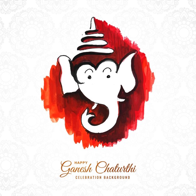 Fond De Concept De Carte Aquarelle Ganesh Chaturthi