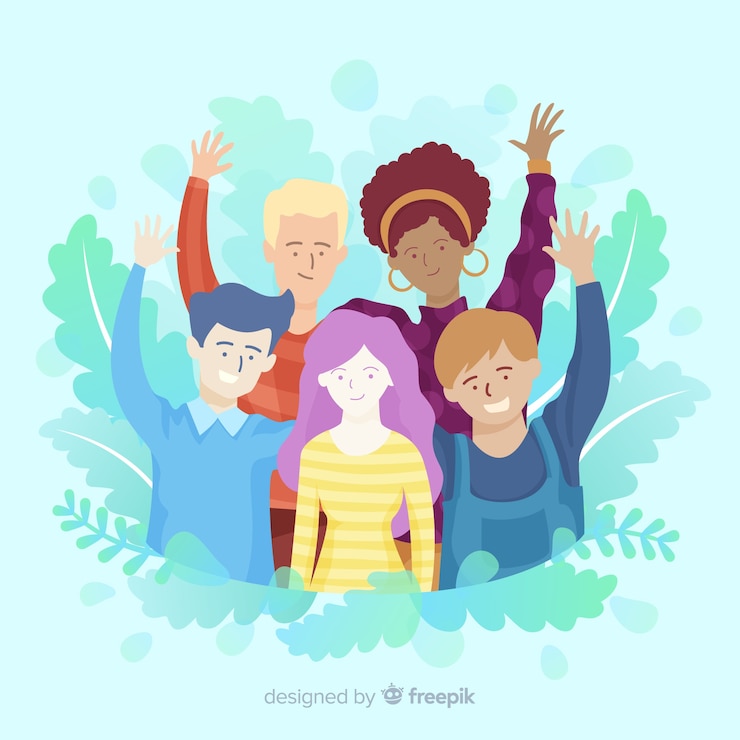 Vecteur gratuit fond de concept de diversité dessinés à la main