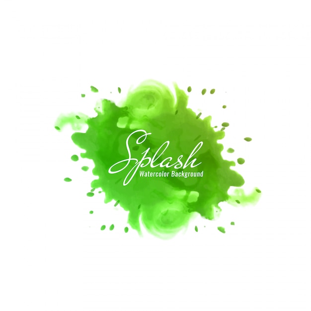 Fond de conception abstrait aquarelle splash vert