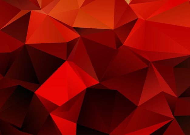 Fond de conception low poly sur le thème Fiery