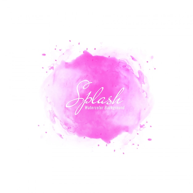 Fond De Conception De Splash Aquarelle Rose Abstrait