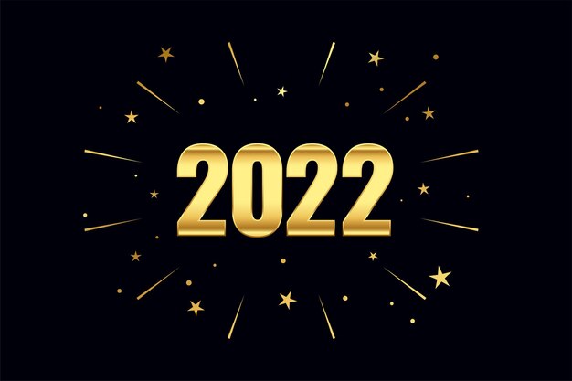 Fond de confettis de célébration du nouvel an doré 2022