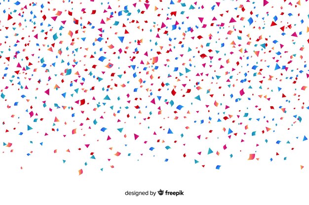 Fond de confettis coloré réaliste
