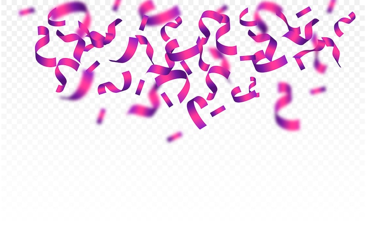 Vecteur gratuit fond de confettis réaliste