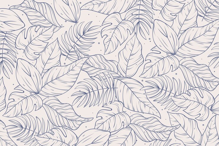 Vecteur gratuit fond de contour floral dessiné à la main