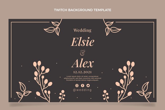 Fond de contraction de mariage dessiné à la main