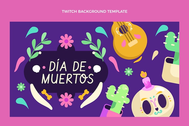 Vecteur gratuit fond de contraction plat dia de muertos