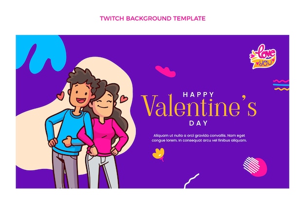 Vecteur gratuit fond de contraction de la saint-valentin dessiné à la main