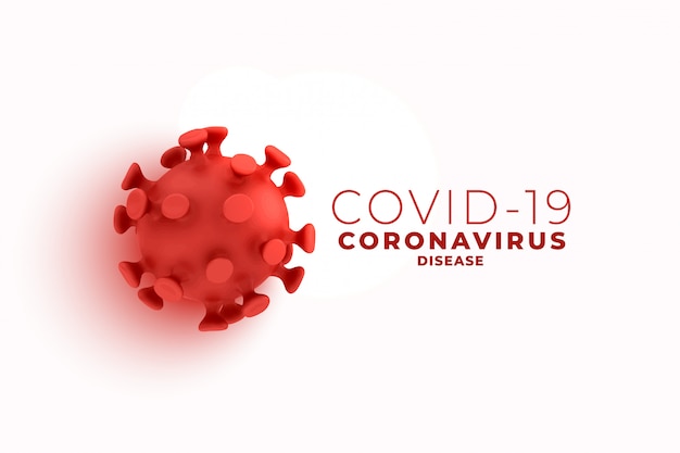 Vecteur gratuit fond de coronavirus covid19 avec conception de cellules 3d